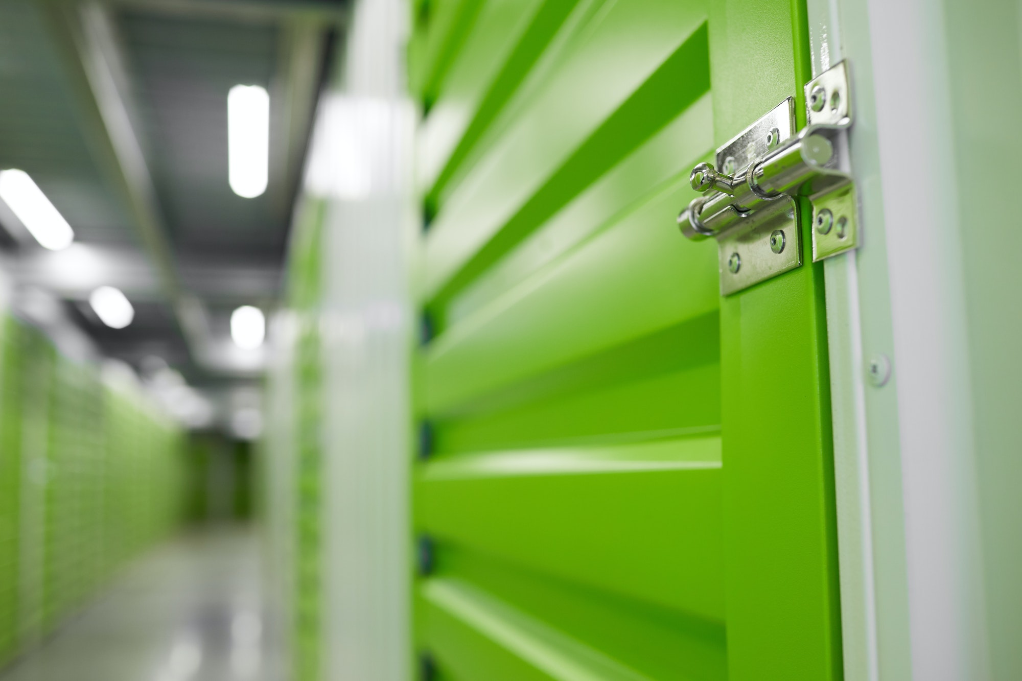 Closed Door of Self Storage Unit